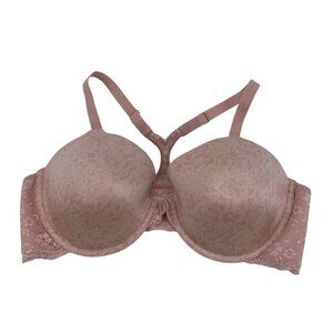 Maidenform 40C Pink 07112 One Fab Fit Extra Coverage Racerback Bra Front Close